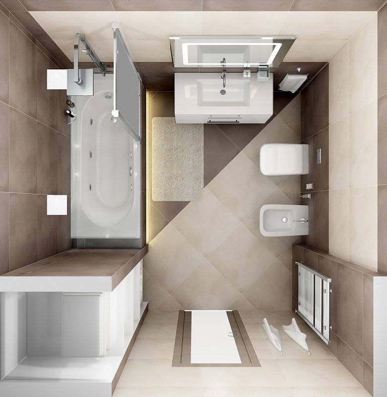Варианты планировок ванной комнаты на площади 4 квадратных метра