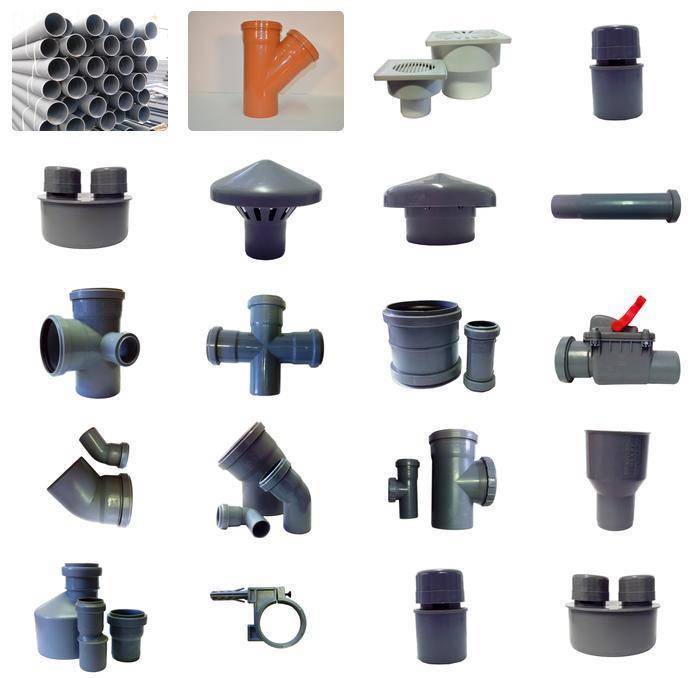 Канализационные трубы и фитинги для наружной и внутренней канализации: пластиковые, пвх, полипропиленовые (размеры, диаметр)