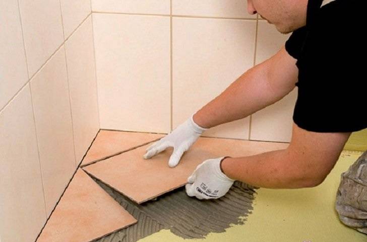 Технология укладки пола керамическими плитками в ванной