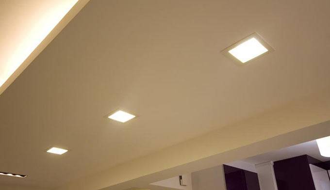 Встраиваемые светильники для потолка из гипсокартона