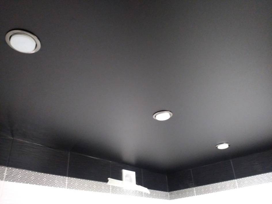 Натяжной потолок черного цвета: 70 фото в интерьере, лучшие идеи дизайна