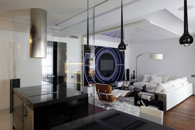 Дизайн в стиле хай-тек - урбанистический интерьер или промышленный стиль комнаты в квартире и доме