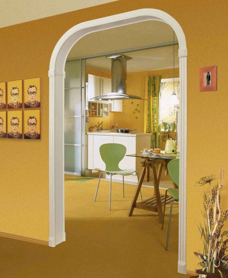Полуарки и арки из гипсокартона в современном интерьере квартир фото
