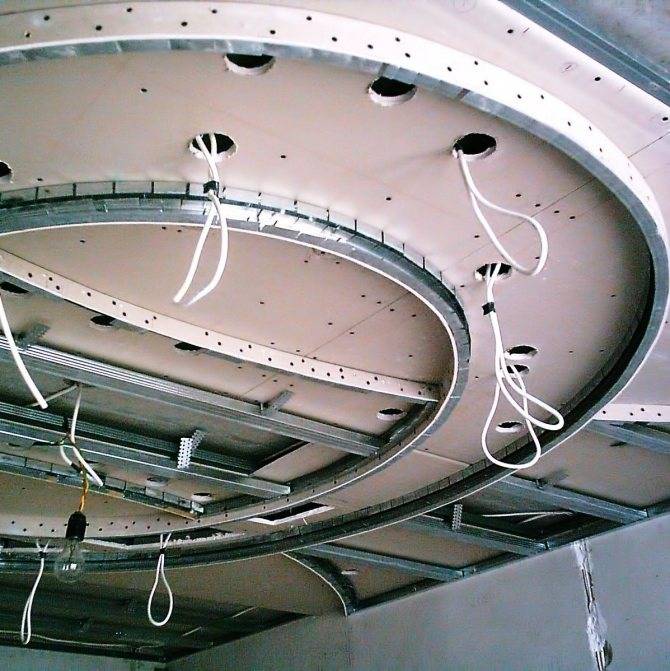 Пошаговая инструкция о том, как сделать двухуровневый потолок из гипсокартона своими руками: 100 фото и 5 видео