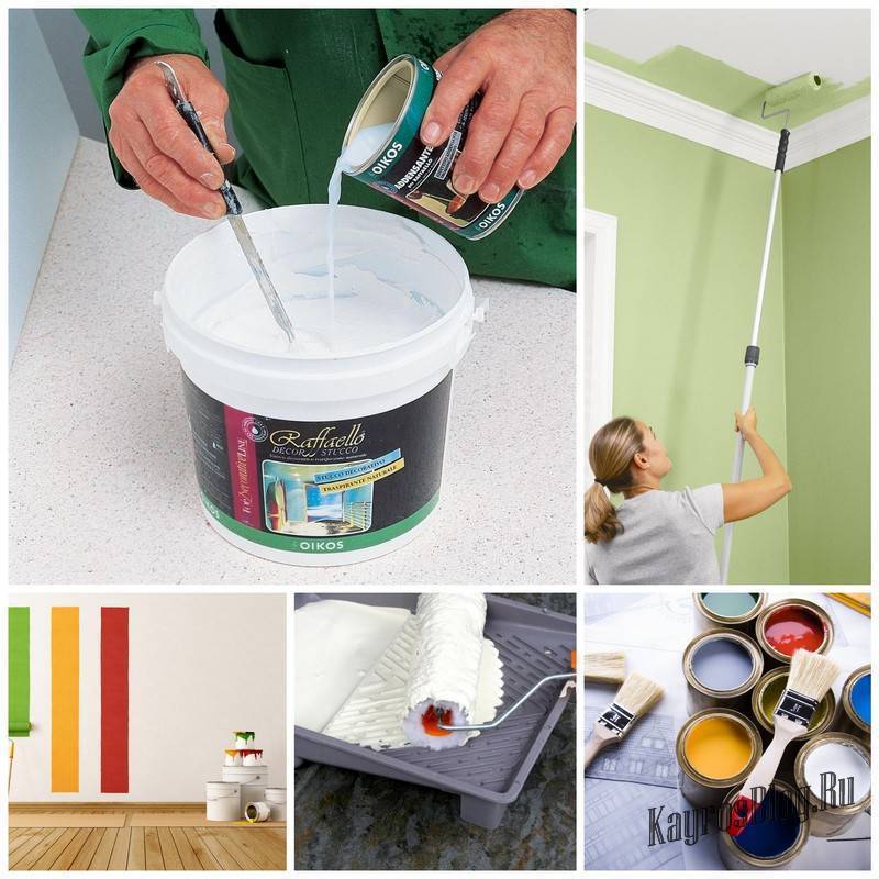 Акриловая краска для стен и потолков: как красить водоэмульсионкой, покраска акрилатной, водно-дисперсионная