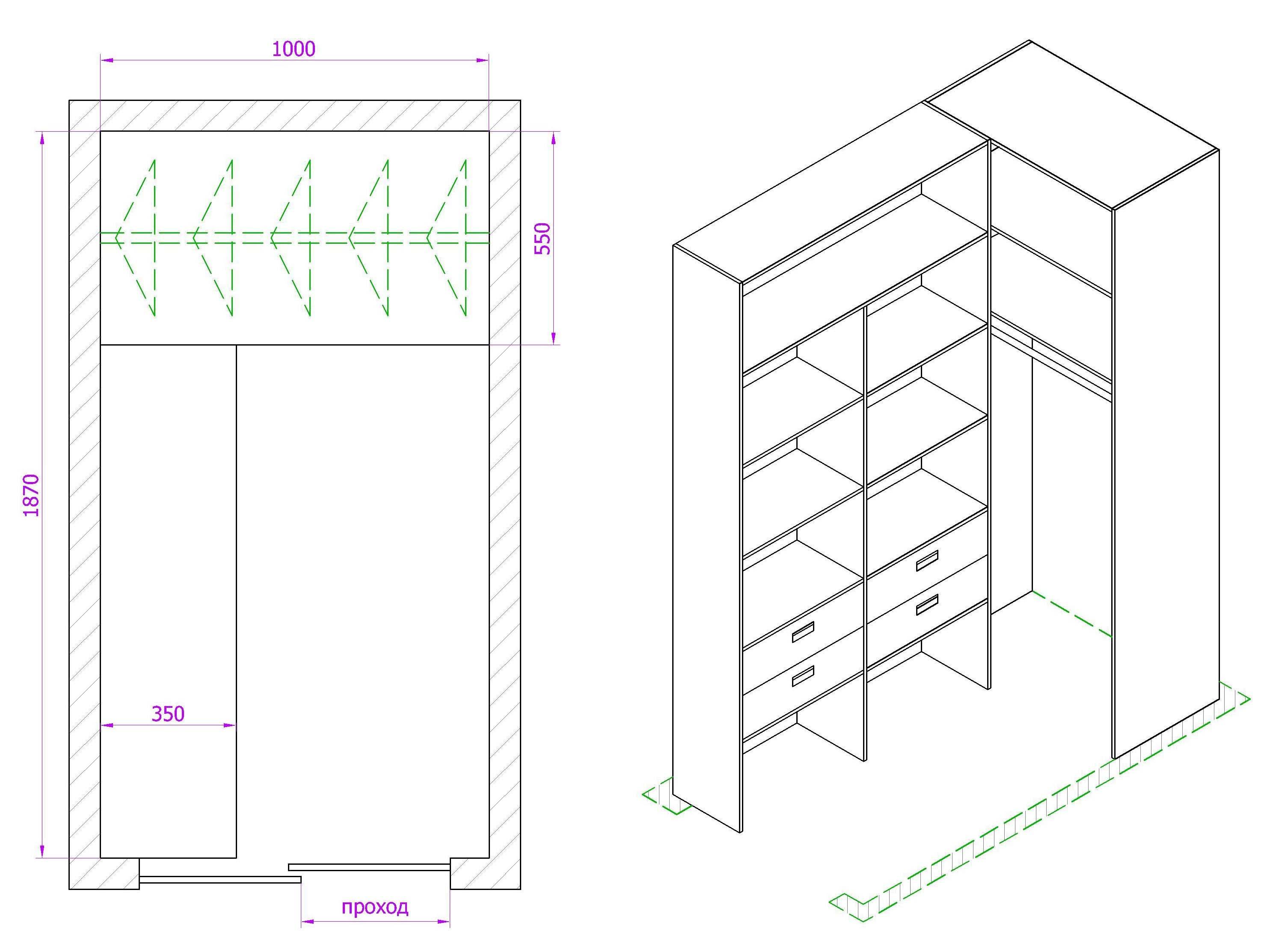 Гардеробная своими руками: фото, чертежи и схемы интересных решений. как спроектировать гардеробную комнату. - build make