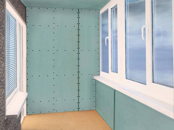 Отделка балкона гипсокартоном: подготовка помещения, монтаж обрешетки, утепления и гкл