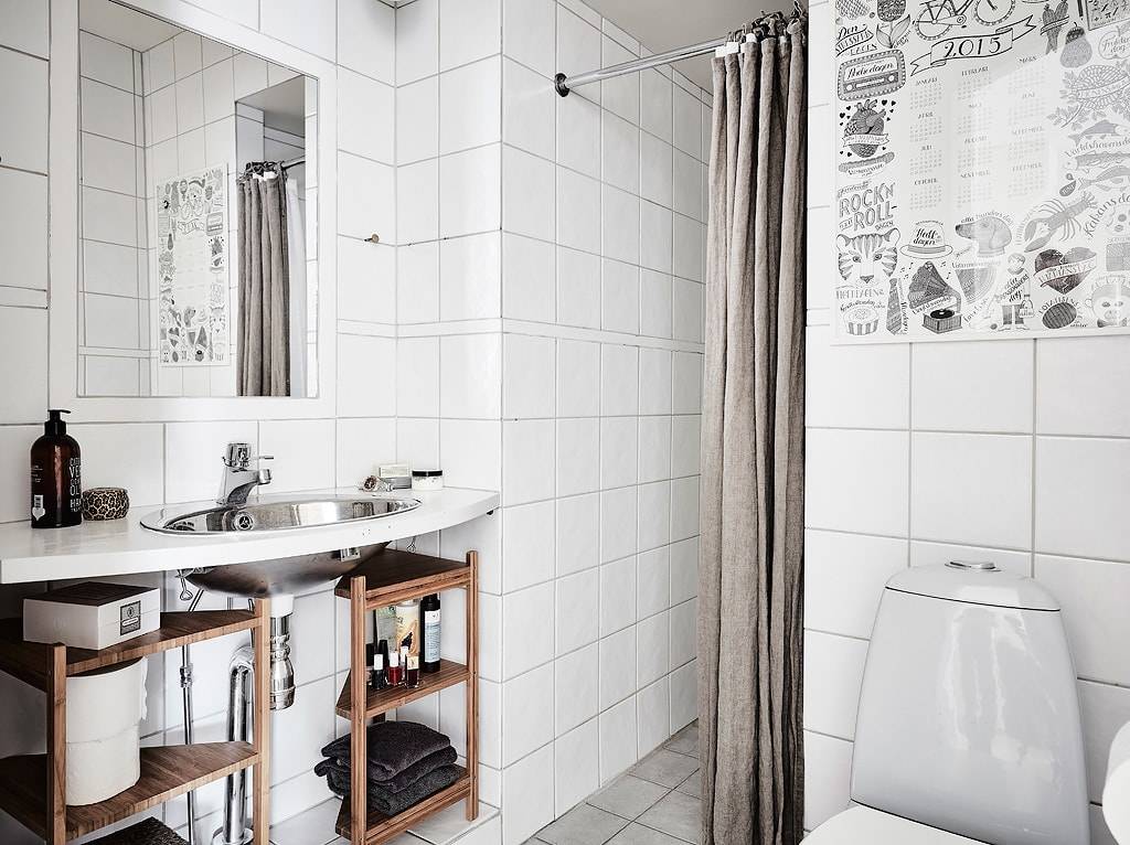 Дизайн интерьера ванной комнаты в скандинавском стиле