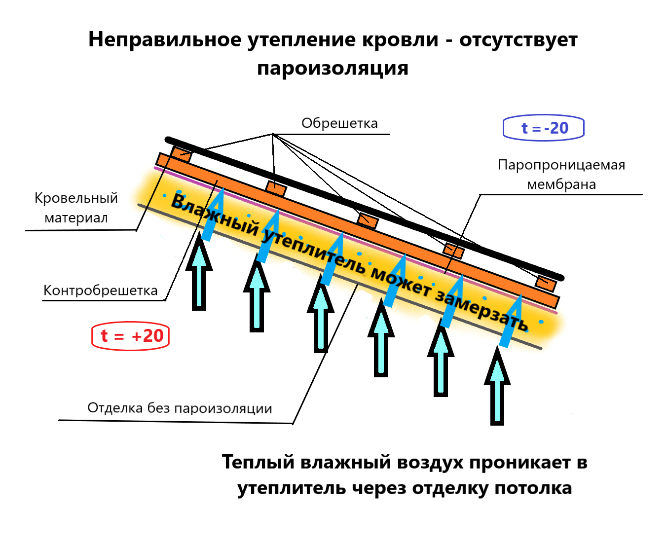 Кровля схема гидроизоляция и пароизоляция