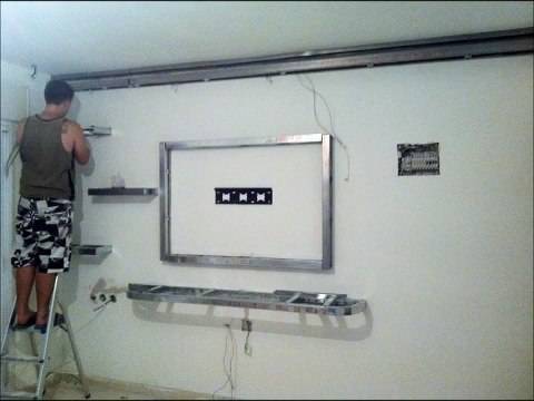 Как повесить телевизор на гипсокартонную стену, чтобы он не упал