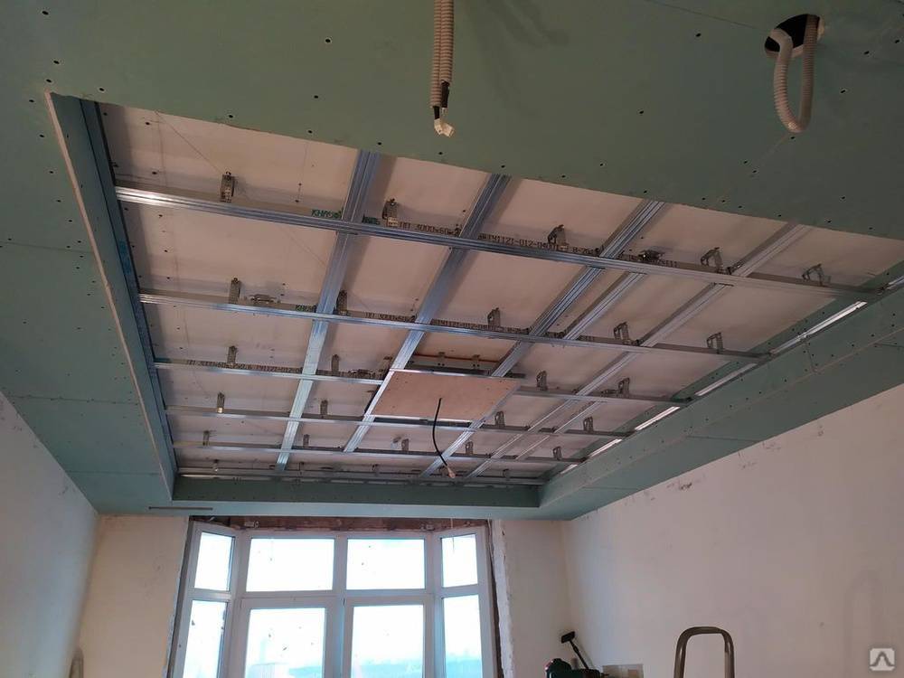 Как делать потолок из гипсокартона