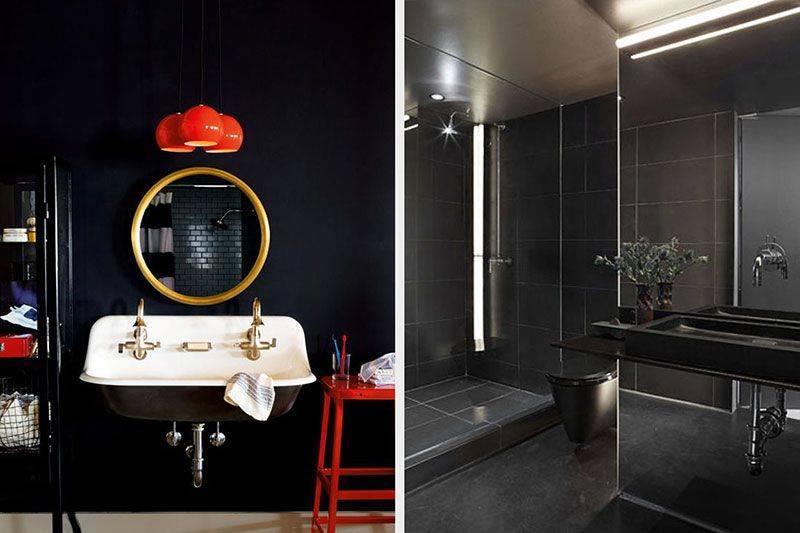 Черно-белая ванная комната: плюсы и минусы, особенности отделки помещения
