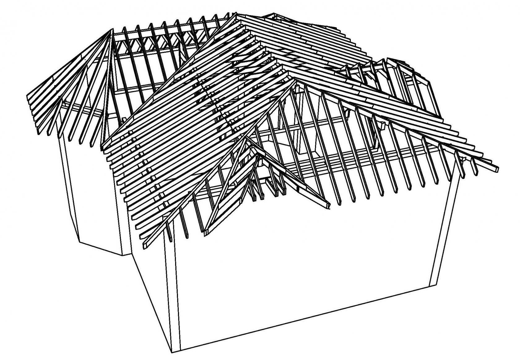 Ттк. устройство двускатной крыши при строительстве индивидуального жилого дома,