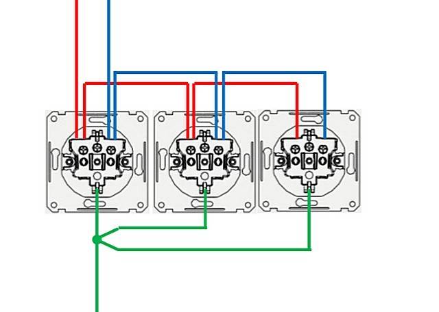 Как подключить розетку: схема правильного подключения провода к аварийному выключателю, монтаж своими руками двойного устройства с заземлением