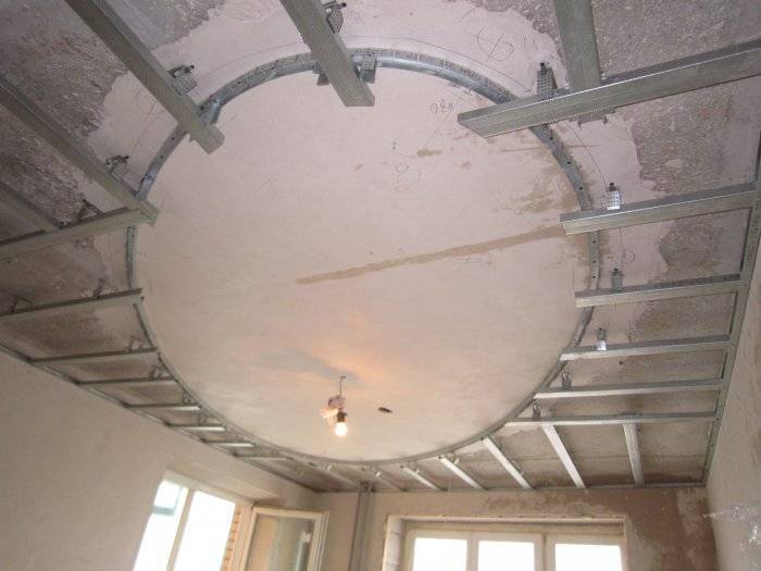 Криволинейный потолок из гипсокартона: инструкция по монтажу