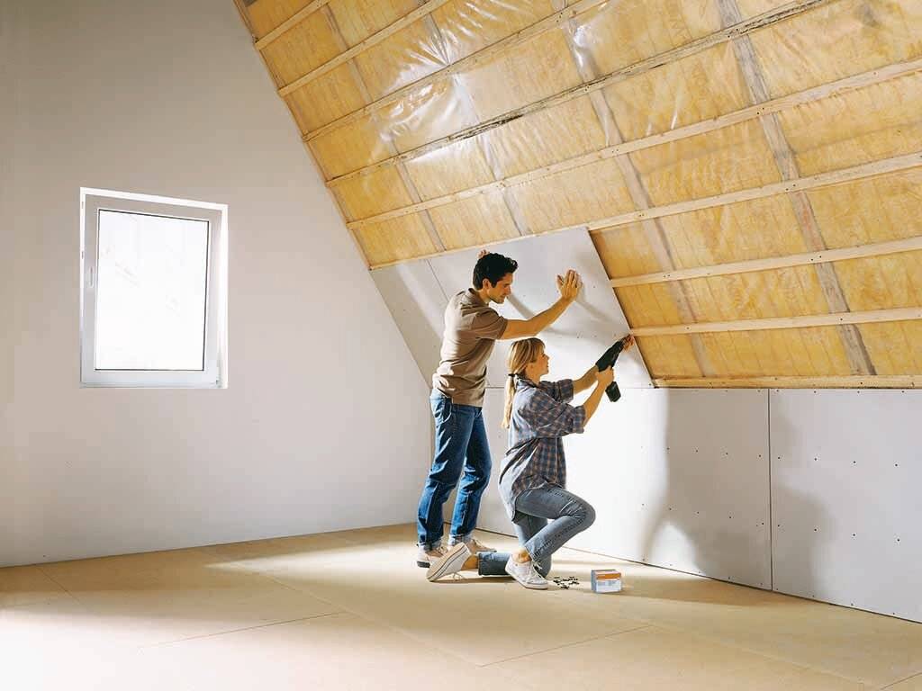 Схема монтажа гипсокартона на потолок массандра с уклоном
