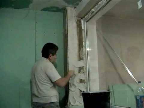 Как делать откосы из гипсокартона на дверях видео