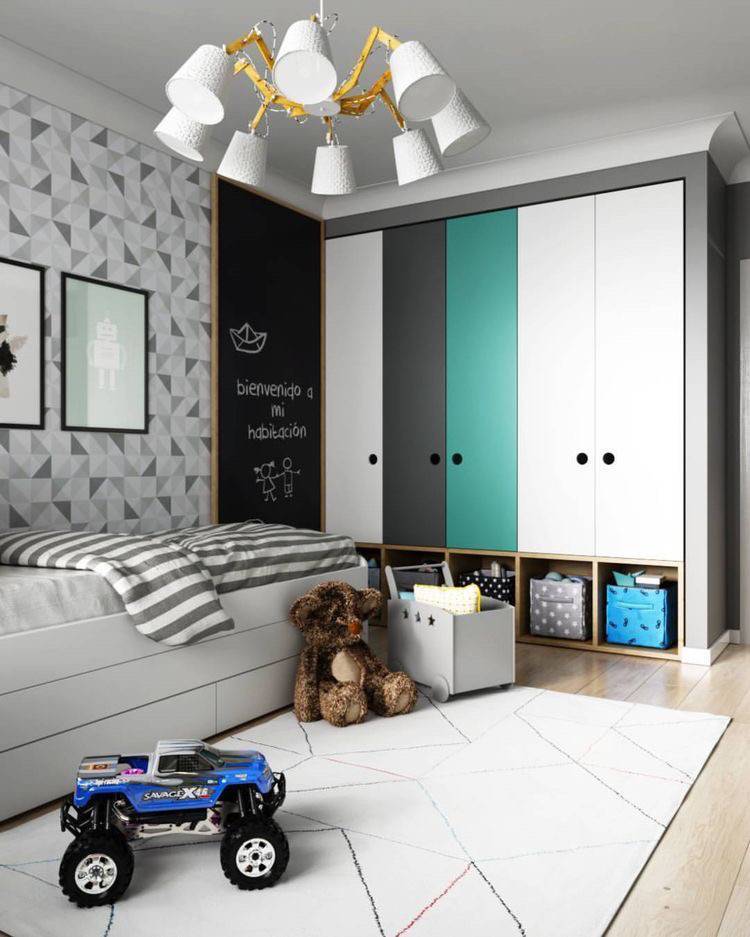 Комната для мальчика 3-10 лет: дизайн интерьера детской спальни, идеи оформления
 - 56 фото
