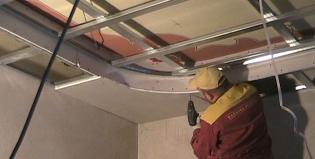 Подвесной потолок из гипсокартона своими руками. монтаж подвесного потолка из гипсокартона.