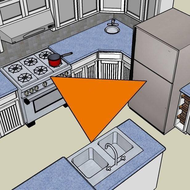 Эргономика в интерьере маленькой кухни правильное планирование рабочего треугольника