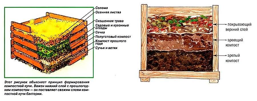 Компостная яма схема