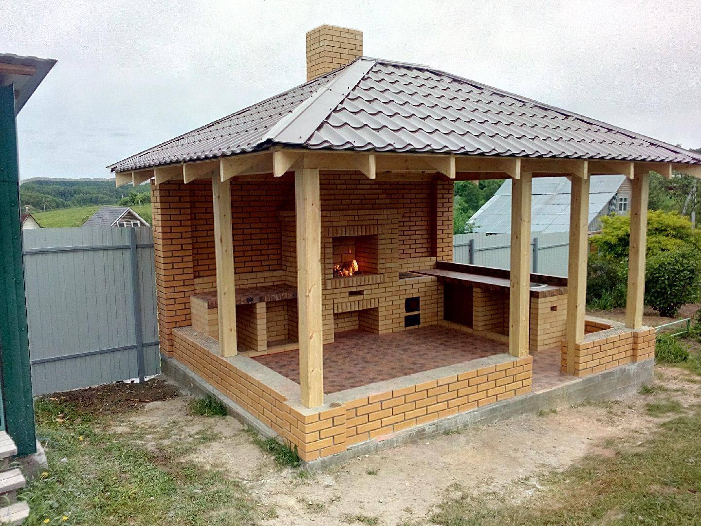 Беседка с мангалом своими руками: примеры с фото, пошаговая инструкция