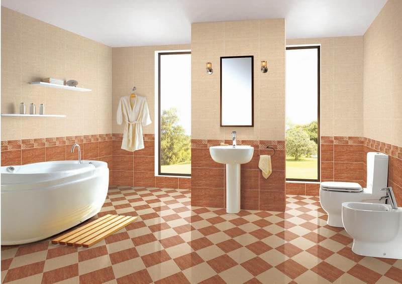 Варианты укладки настенной плитки в ванной комнате: фото, дизайн, схемы выкладки