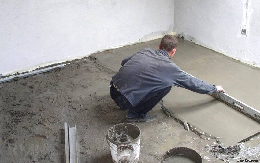 Цементно-песчаная стяжка????: виды, пошаговая инструкция по заливке