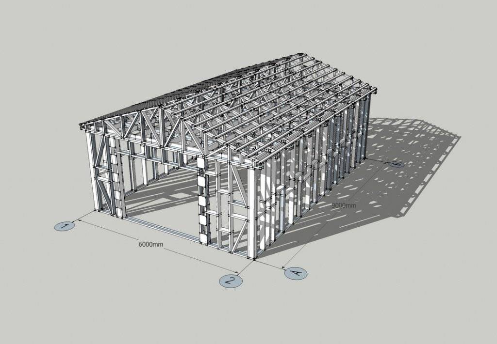 Проекты гаража с хозблоком: чертежи и эскизы с размерами, варианты конструкций и материалов