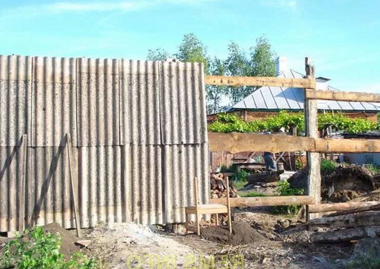 Заборы своими руками из шифера