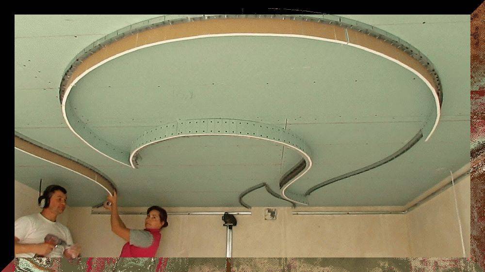 Двухуровневый потолок из гипсокартона
