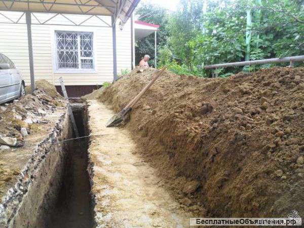 Сколько стоит выкопать траншею под водопровод вручную - отделка дома своими руками