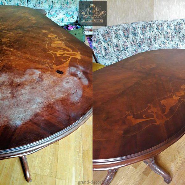 Реставрация лакированного деревянного стола самостоятельно
