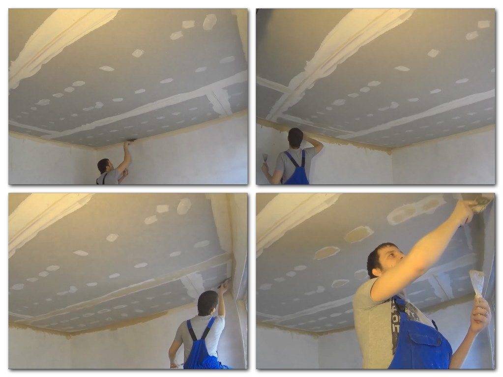 Шпаклевка потолка из гипсокартона под покраску своими руками: как правильно?