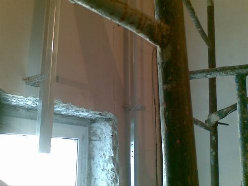 Стена из гипсокартона с откосами на окно — 1 часть