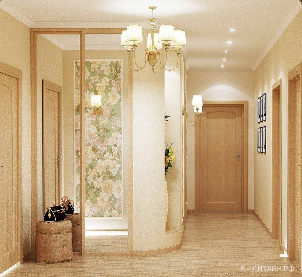Дизайн обоев в коридоре: подбор материалов и цветовой палитры