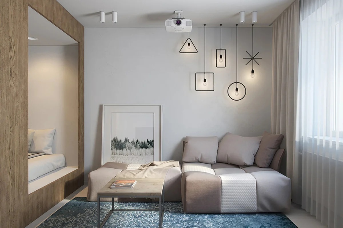 Дизайн однокомнатной квартиры 35 кв м - 50 фото идей и новинок оформления