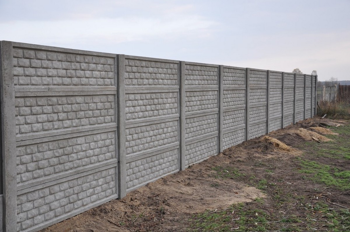 Бетонный забор — 85 фото монтажных работ и установка современных конструкций