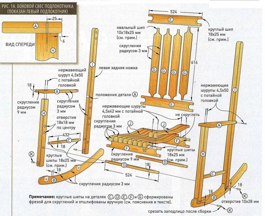 Кресло-качалка своими руками: виды конструкций и материалов, мастер-класс по сборке деревянной модели
