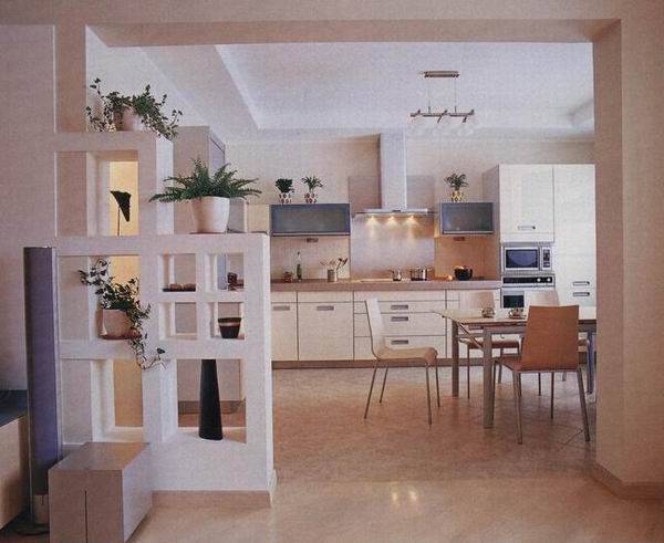 Перегородка между кухней и гостиной: 70 фото дизайна перегородки, виды