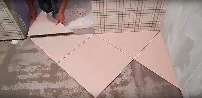 Укладка плитки на пол по диагонали – как правильно