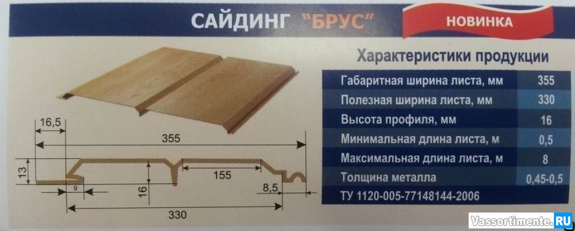 Подробный монтаж металлического сайдинга под брус технические характеристики и комплектующие
