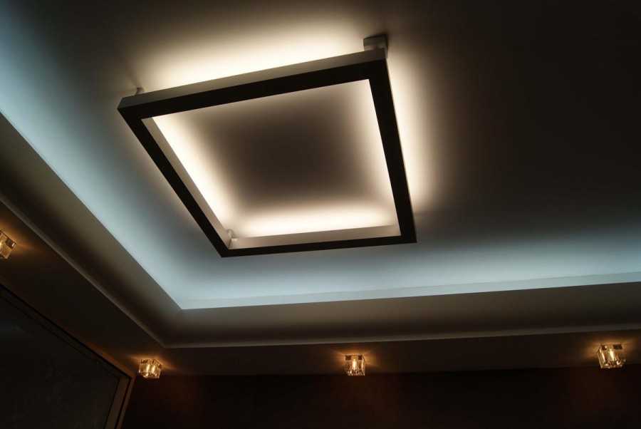 Точечные светильники для гипсокартонных потолков - разновидности и правила монтажа