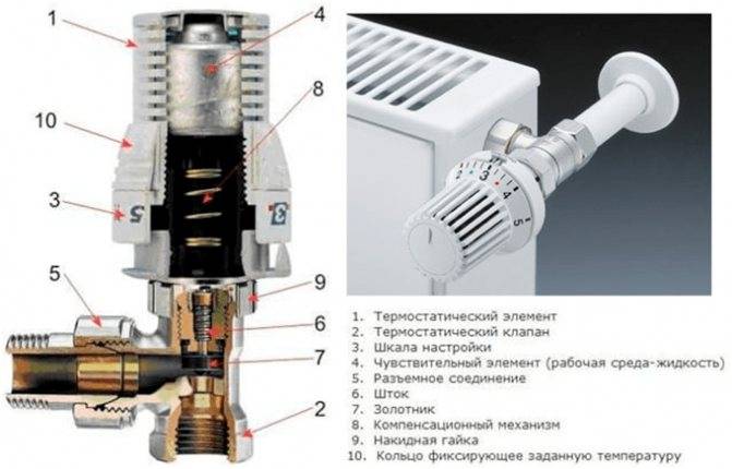 Регулятор температуры радиатора отопления: термоголовка для батарей и воды в системе