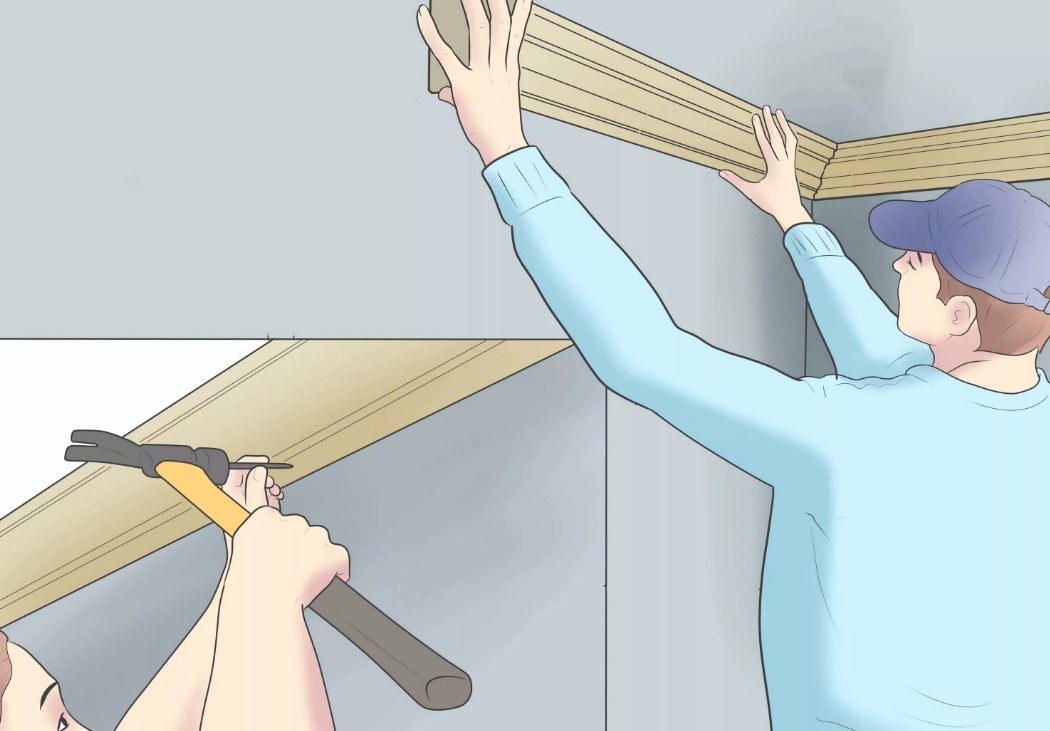 Как крепить потолочный плинтус – способы крепления и правила монтажа