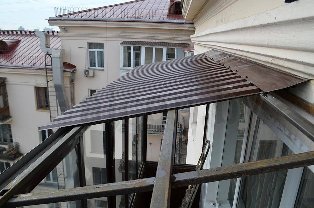 Крыша на балкон: тонкости устройства и эксплуатации