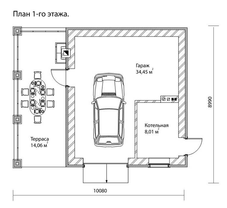 Покажи линией как это сделано в образце в какой гараж едет каждый автомобиль