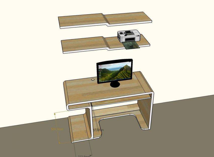 Инструкция, как сделать компьютерный стол своими руками: пошаговая инструкция как сделать практичный стол для компьютера (видео и фото)