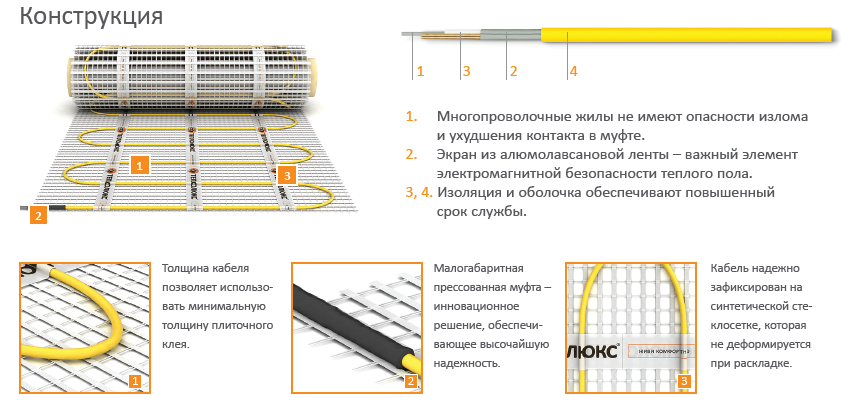 Размеры теплых. Толщина кабеля матов электрического теплого пола. Конструкция теплого пола под нагревательный мат. Толщина нагревательного мата электрического пола. Укладка матов теплого пола Caleo.
