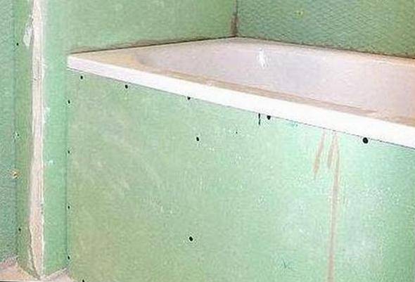 Как выровнять стены в ванной гипсокартоном без каркаса видео
